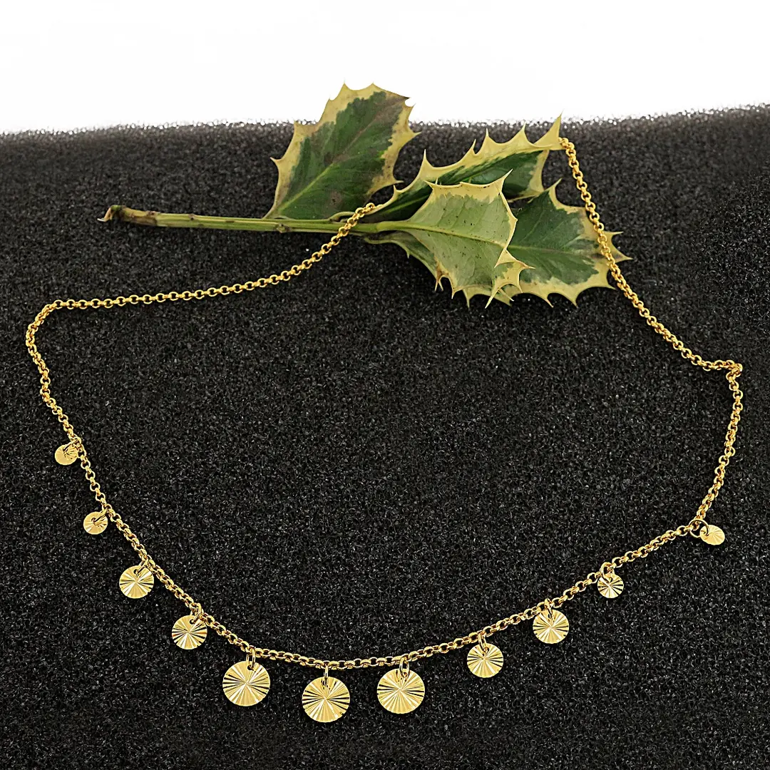 Sequinned Doç Chain Necklace