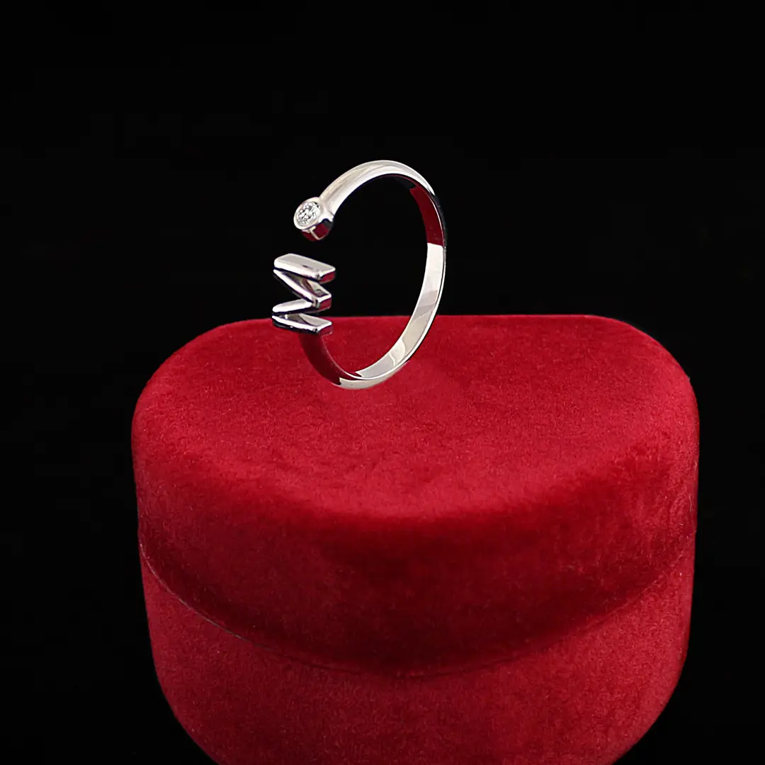 Diamond Ring M Initial