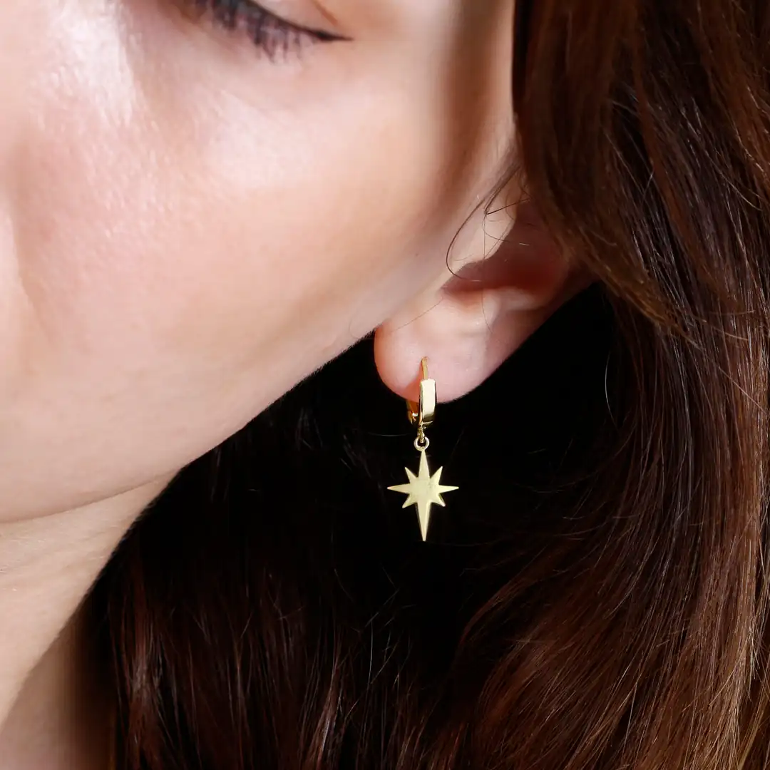Kuzey Star Hoop Earrings