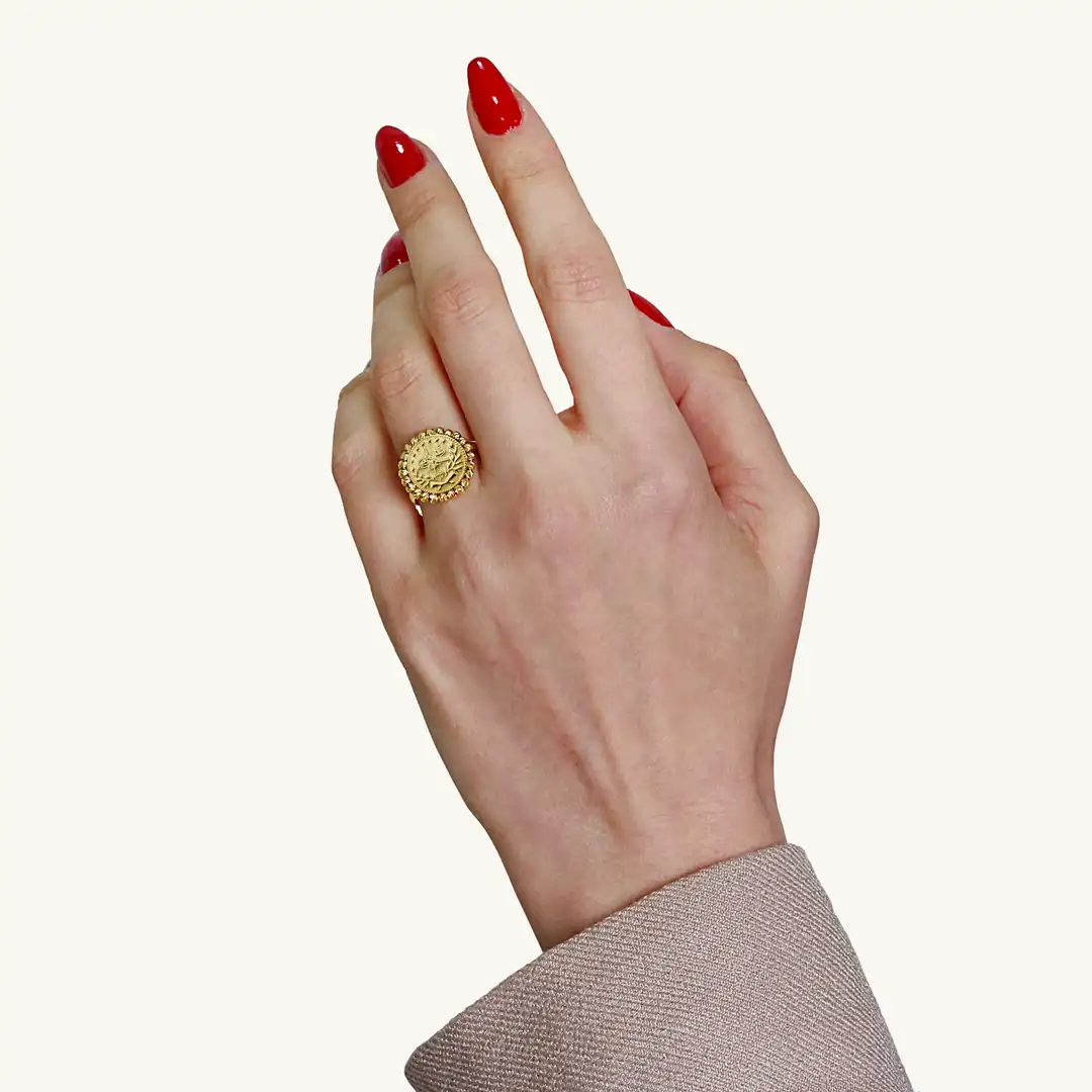 Reşat Baskı Lira Coin Ring