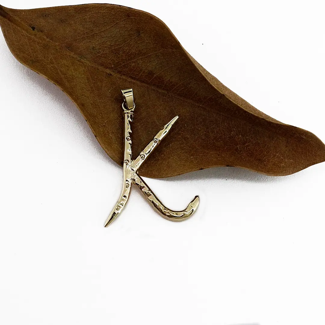 Initial Necklace Pendant K Initial