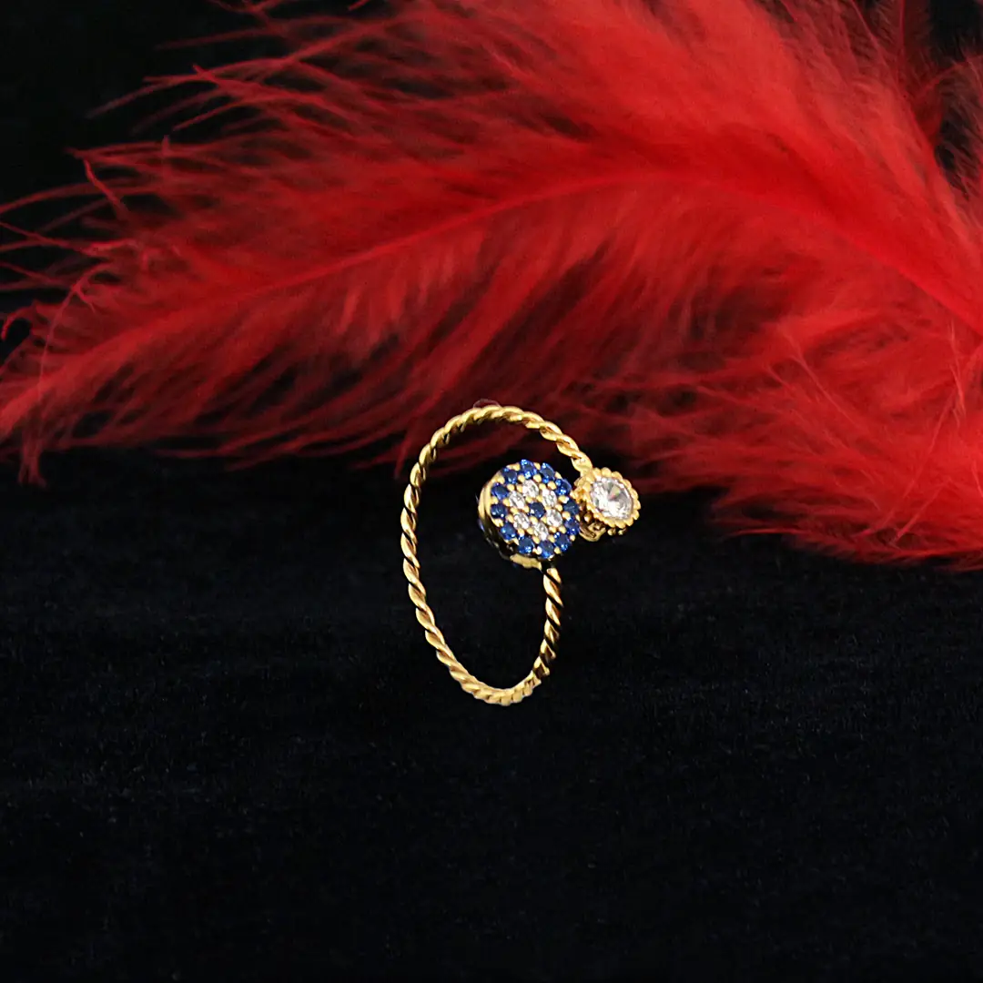 Evil Eye Twist Ring