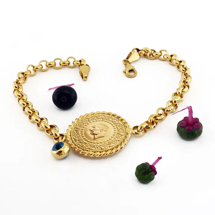 Ziynet Çeyrek Liralı & Nazar Boncuklu Bileklik