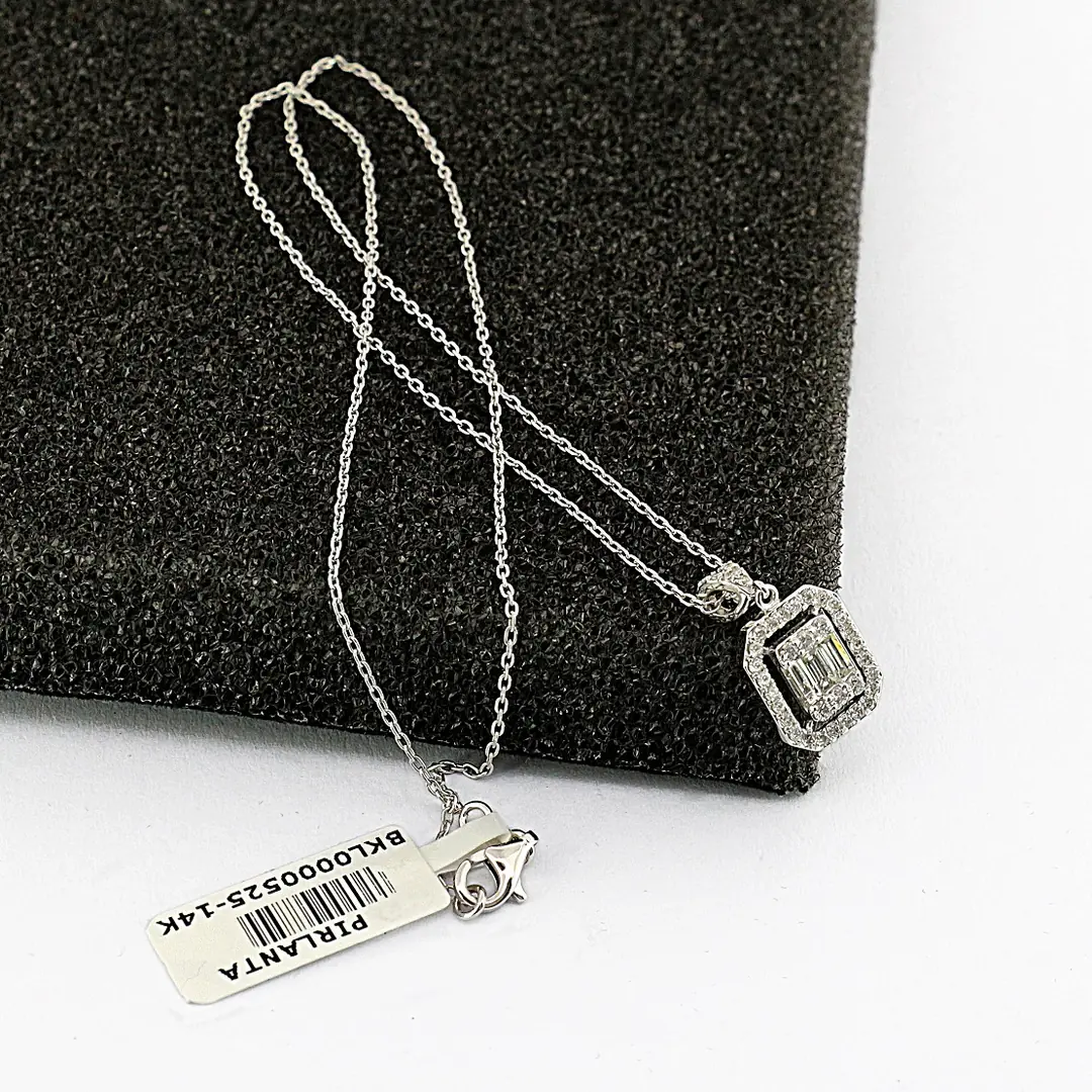 Diamond Baguette Necklace