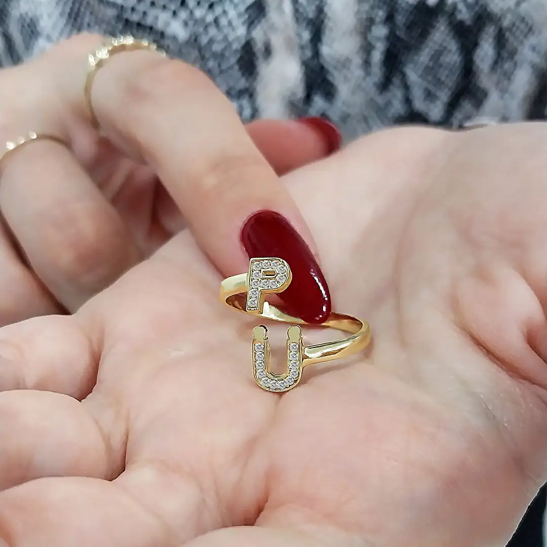 Initial Gold Ring