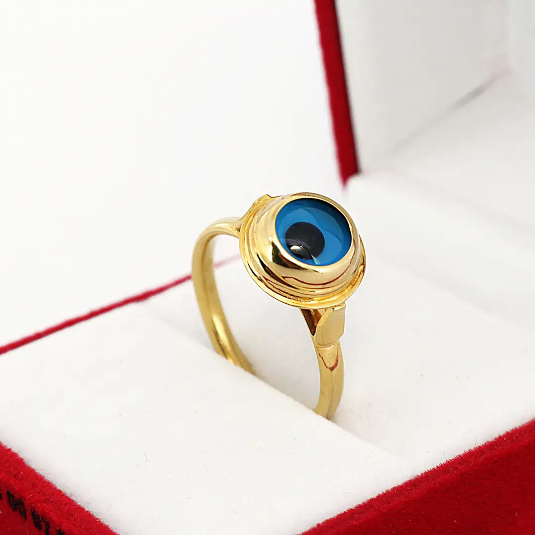 Evil Eyelu Gold Ring