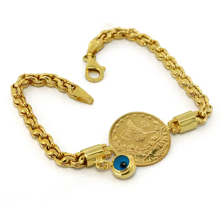 Reşat Yarım Liralı & Nazar Boncuklu Bileklik