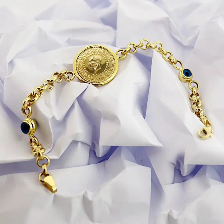 Ziynet Çeyrek Liralı Ve Nazar Boncuklu Bileklik