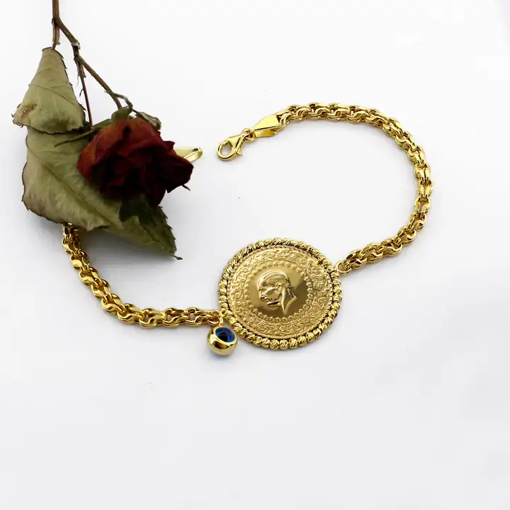 Ziynet Yarım Liralı & Nazar Boncuklu Bileklik