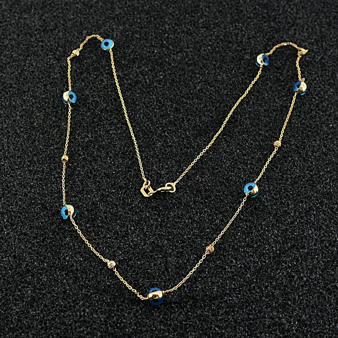 Evil Eyelu Gold Necklace