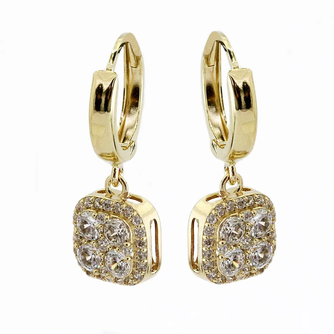 Hoop Baguette Earrings