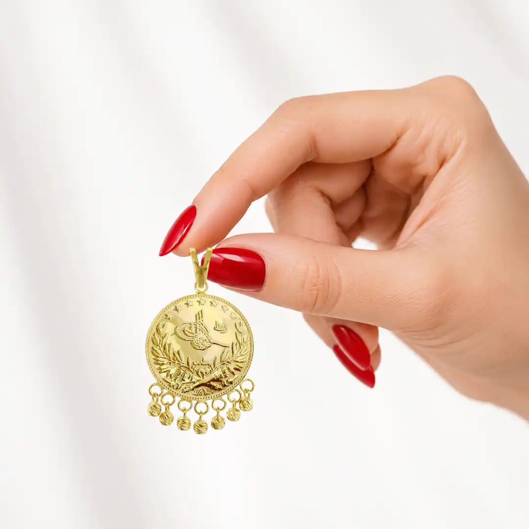 Reşat Tam Lira Coin Necklace Pendant Chain