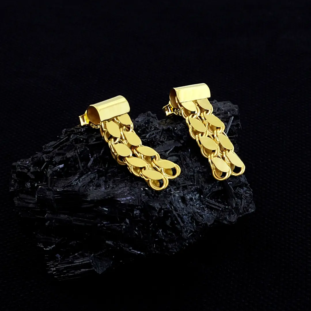 Pul Chain Fantezi Earrings