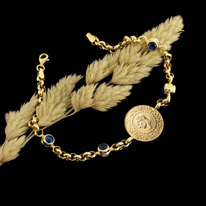 Ziynet Çeyrek Liralı Nazar Boncuklu Bileklik