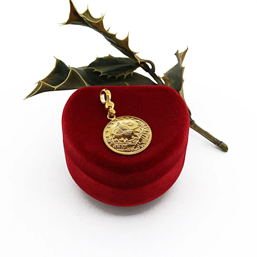 Reşat Half Lira Coin Necklace Pendant