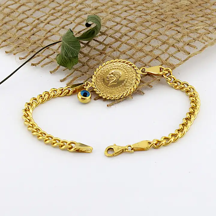 Ziynet Çeyrek Liralı & Nazar Boncuklu Bileklik