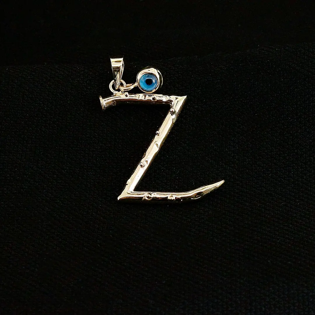 Initial Stud Necklace Pendant Z Initial