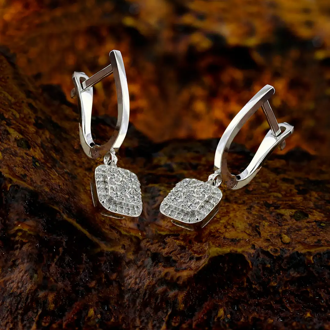 Diamond Baguette Earrings