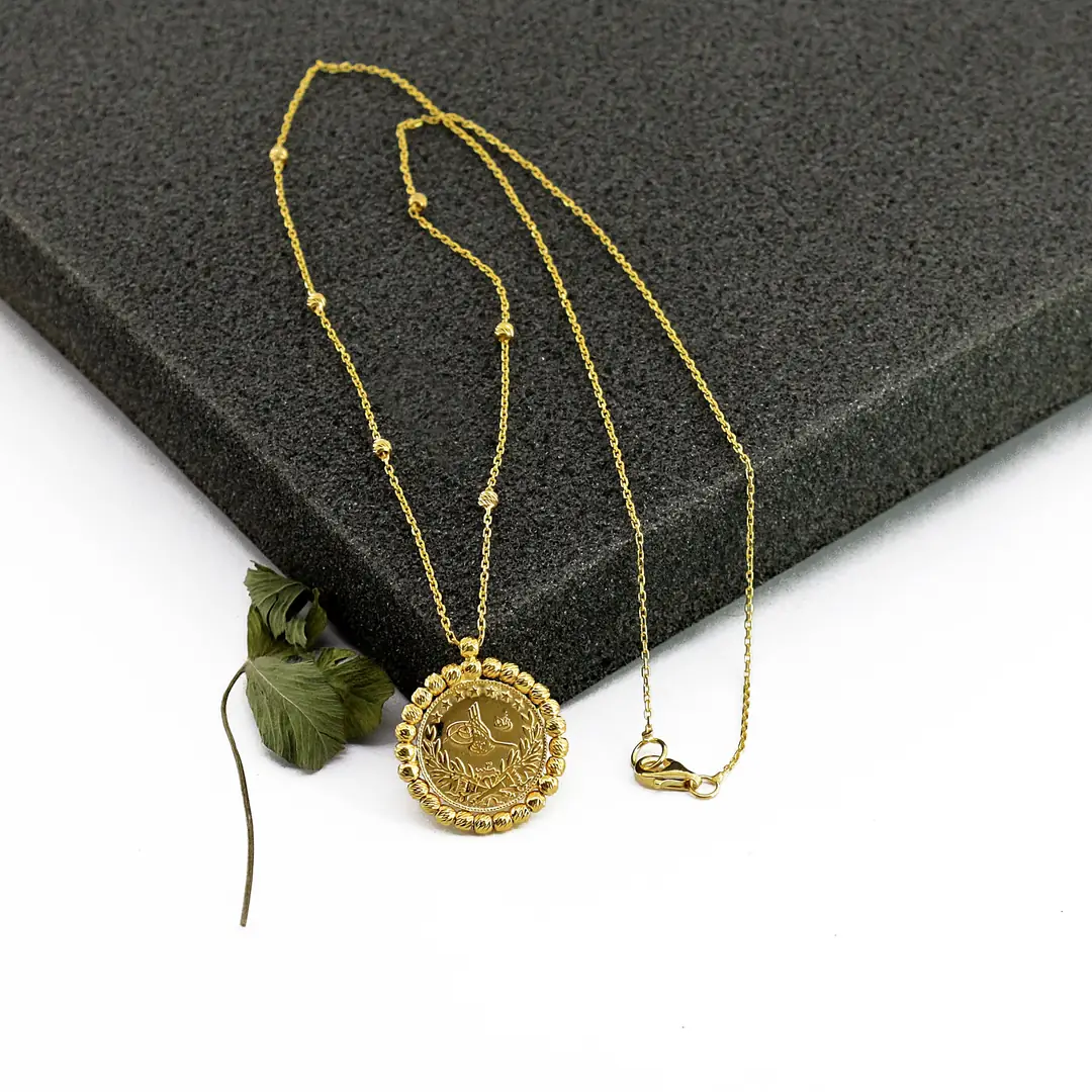 Reşat Quarter Lira Coin Dorica Toplu Necklace