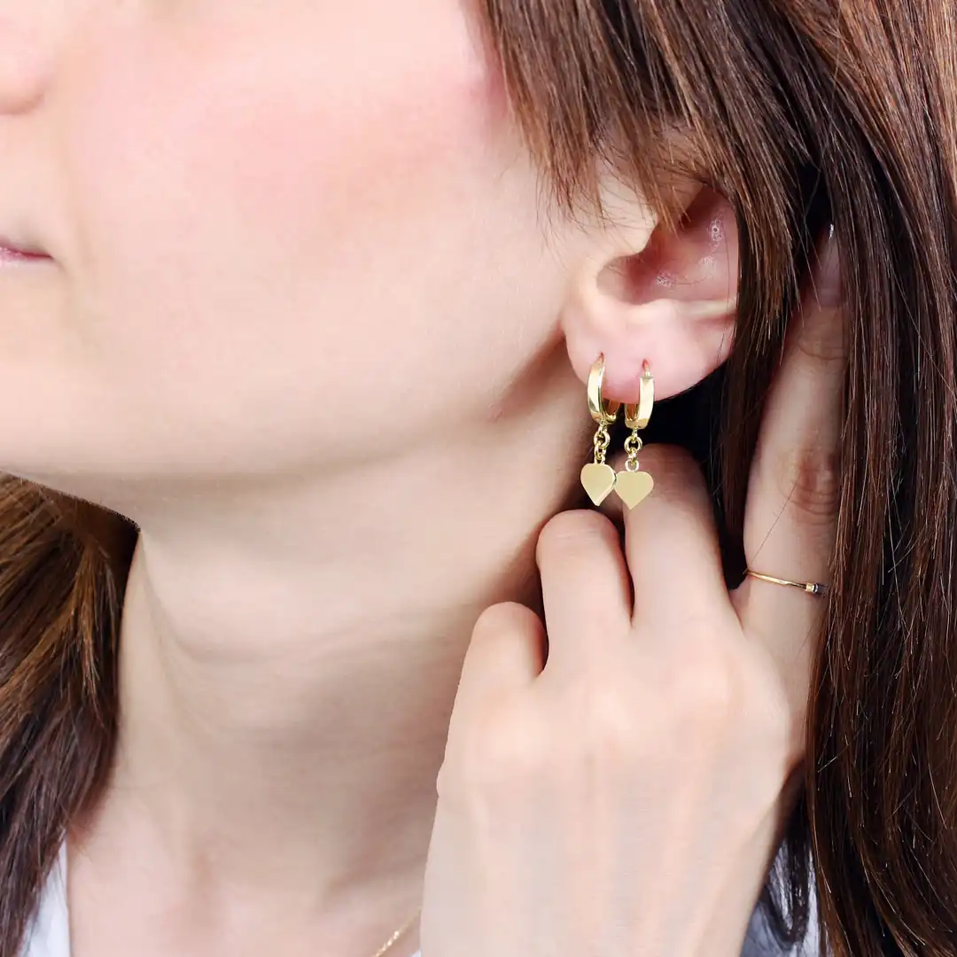 Heart Hoop Earrings