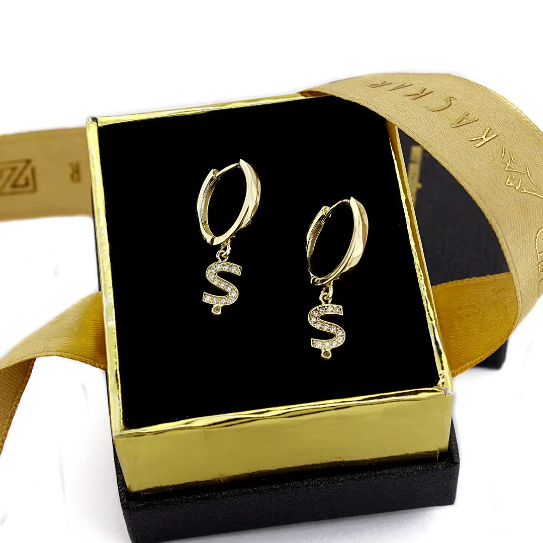 Initial Hoop Earrings