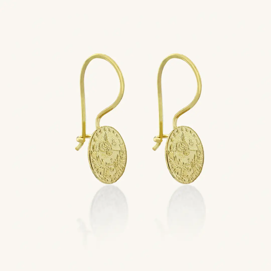 Minik Reşat Baskı Sarkaç Earrings