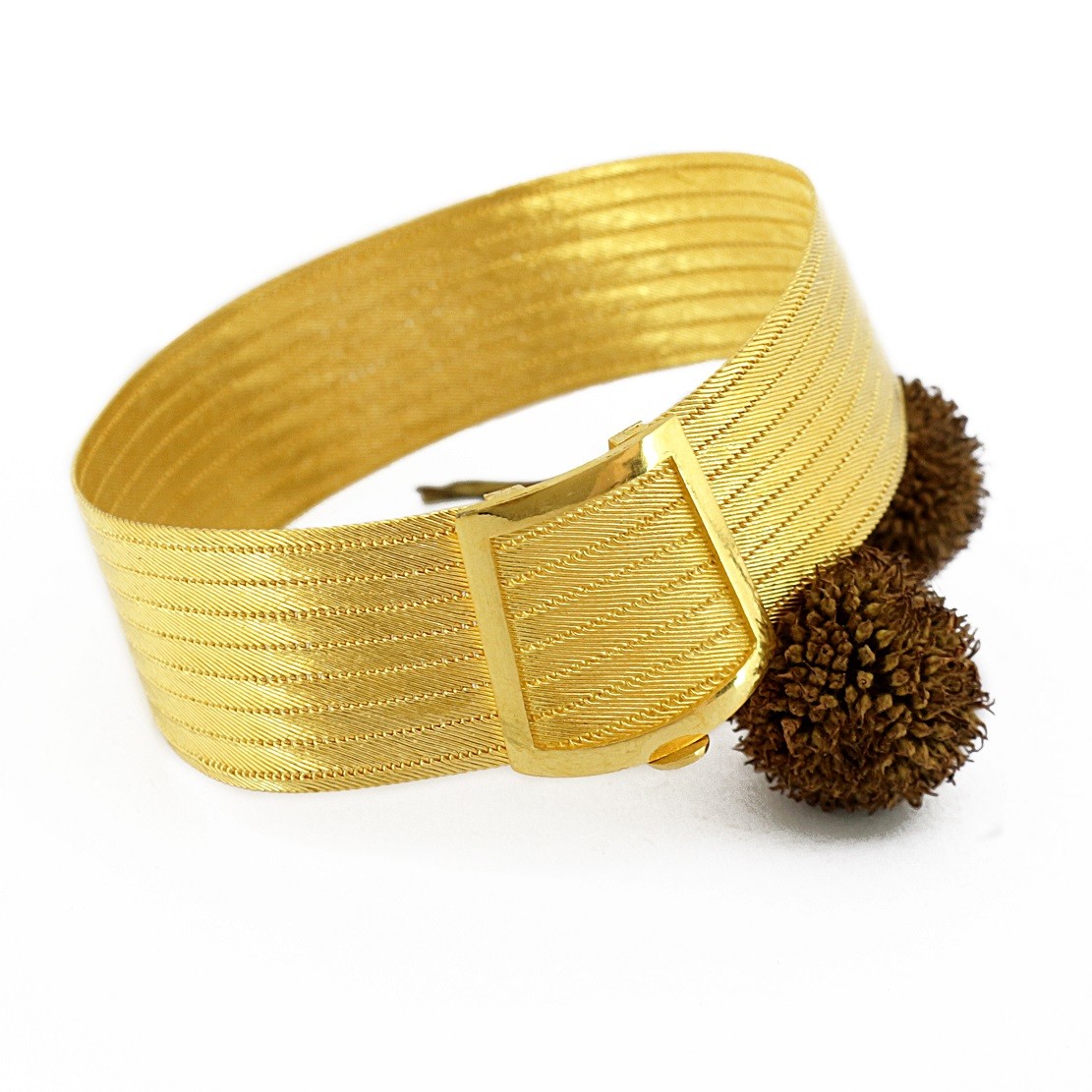 22K Gold Straw Bracelet