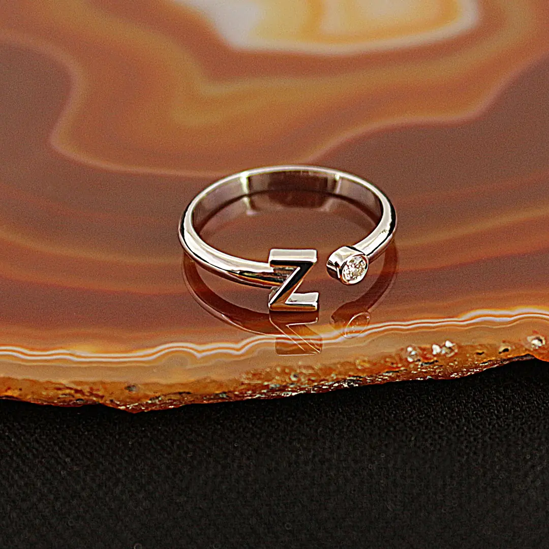 Diamond Ring Z Initial