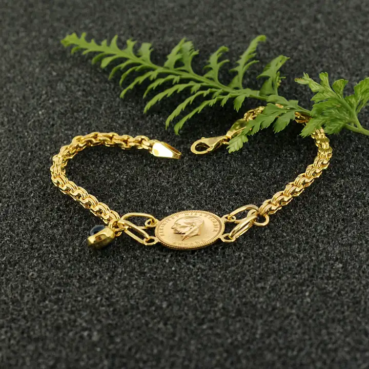 Ata Çeyrek Liralı Nazar Boncuklu Bileklik