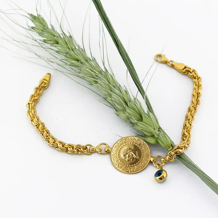 Ziynet Çeyrek Liralı Nazar Boncuklu Bileklik