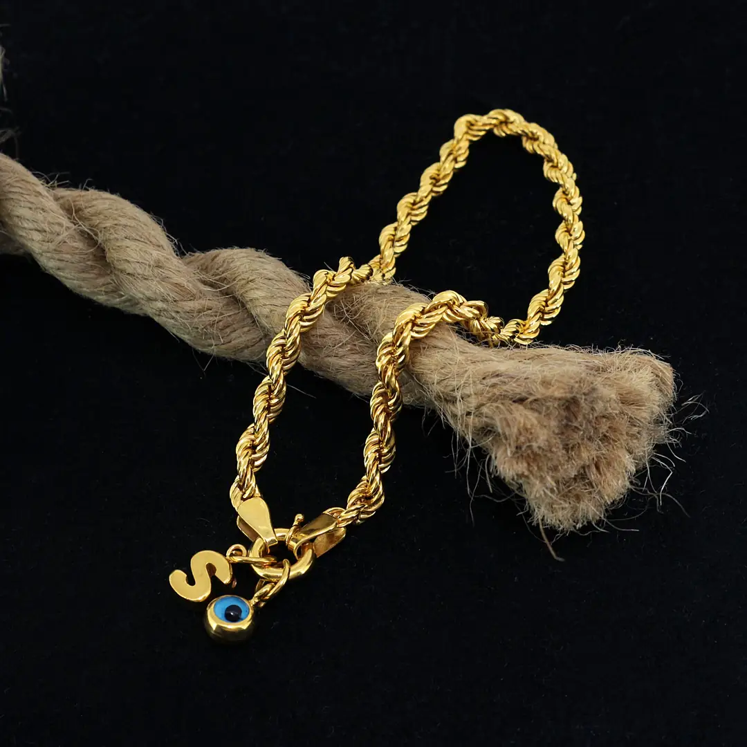 Initial Evil Eyelu Bracelet