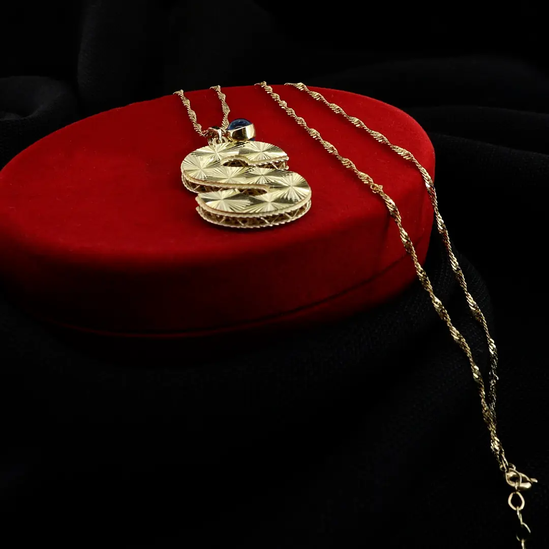 Initial Evil Eyelu Gold Necklace