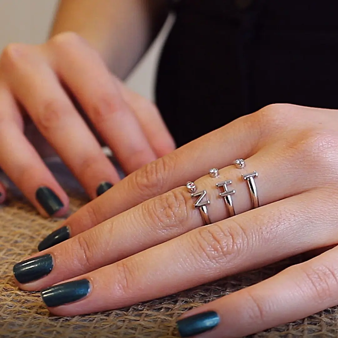 Diamond Ring N Initial