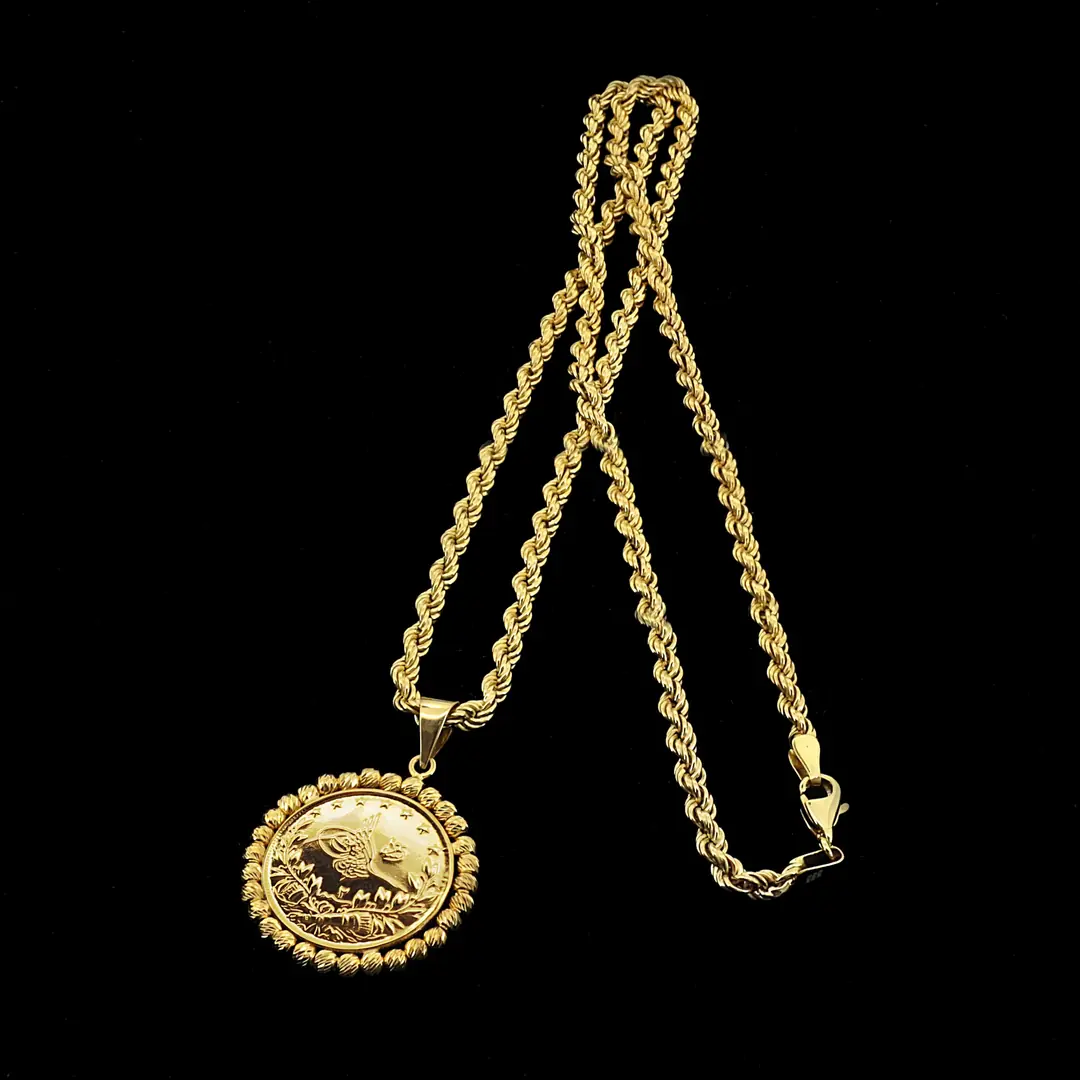 Reşat Tam Lira Coin Dorica Toplu Necklace