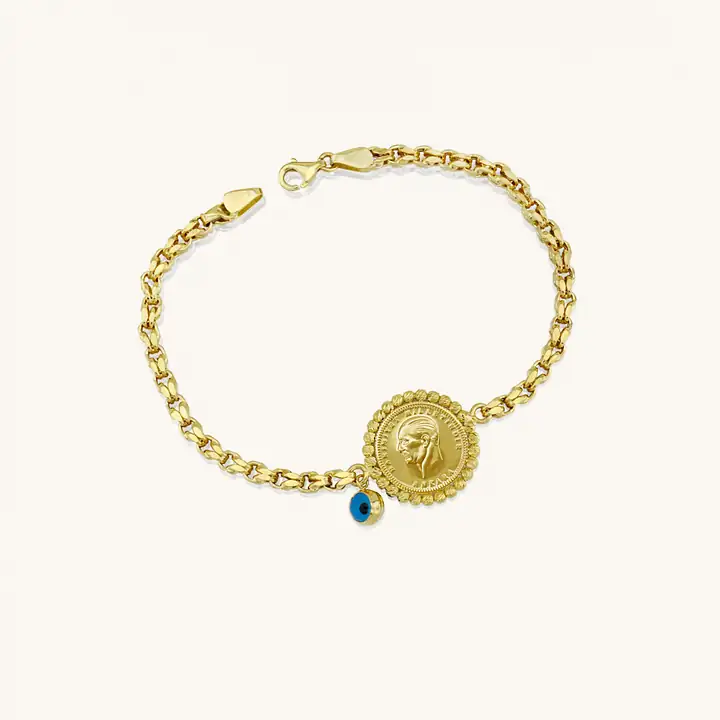 Ata Çeyrek Liralı Dorika Çerçeveli Bileklik