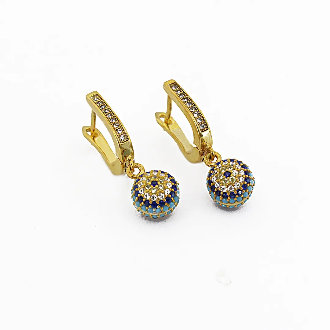 Evil Eyelu Gold Hoop Earrings