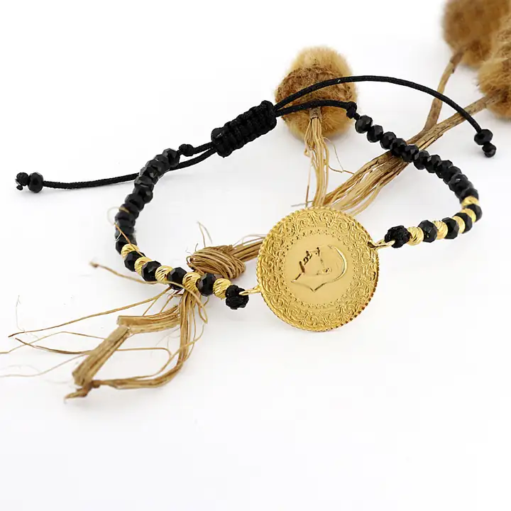 Ziynet Çeyrek Liralı & Dorikali İpli Bileklik