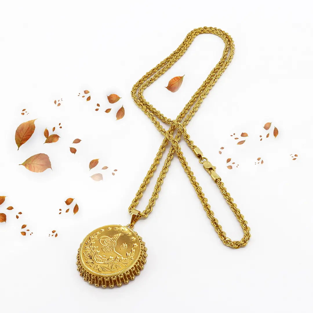 Reşat Tam Lira Coin Chain Necklace