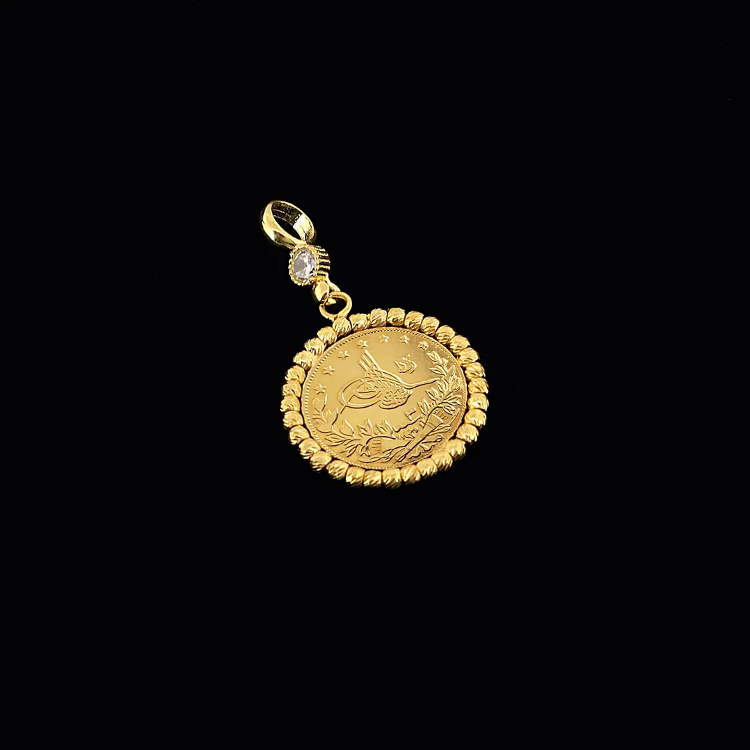 Reşat Quarter Lira Coin Dorica Framed Necklace Pendant