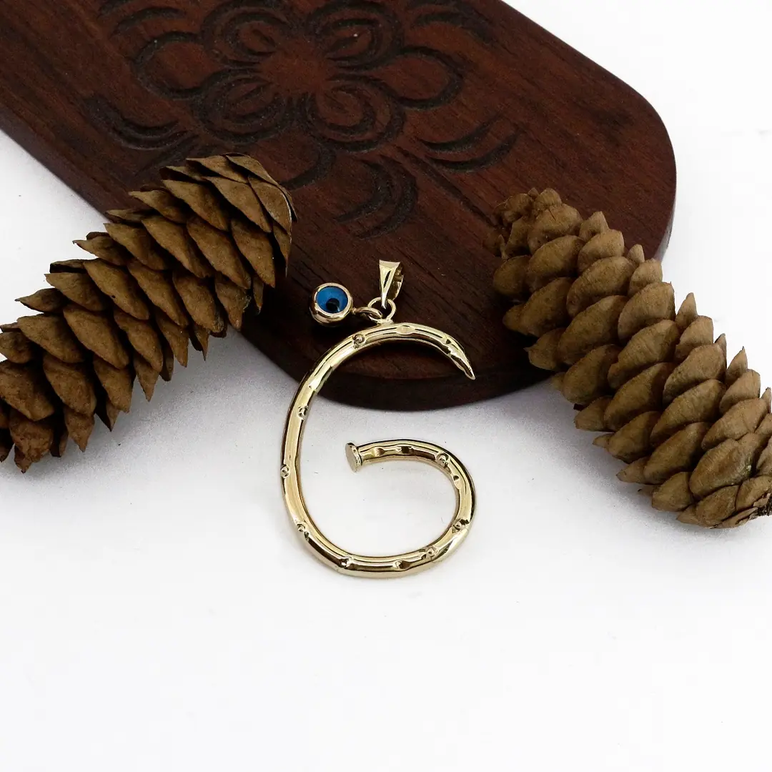 Initial Necklace Pendant G Letter
