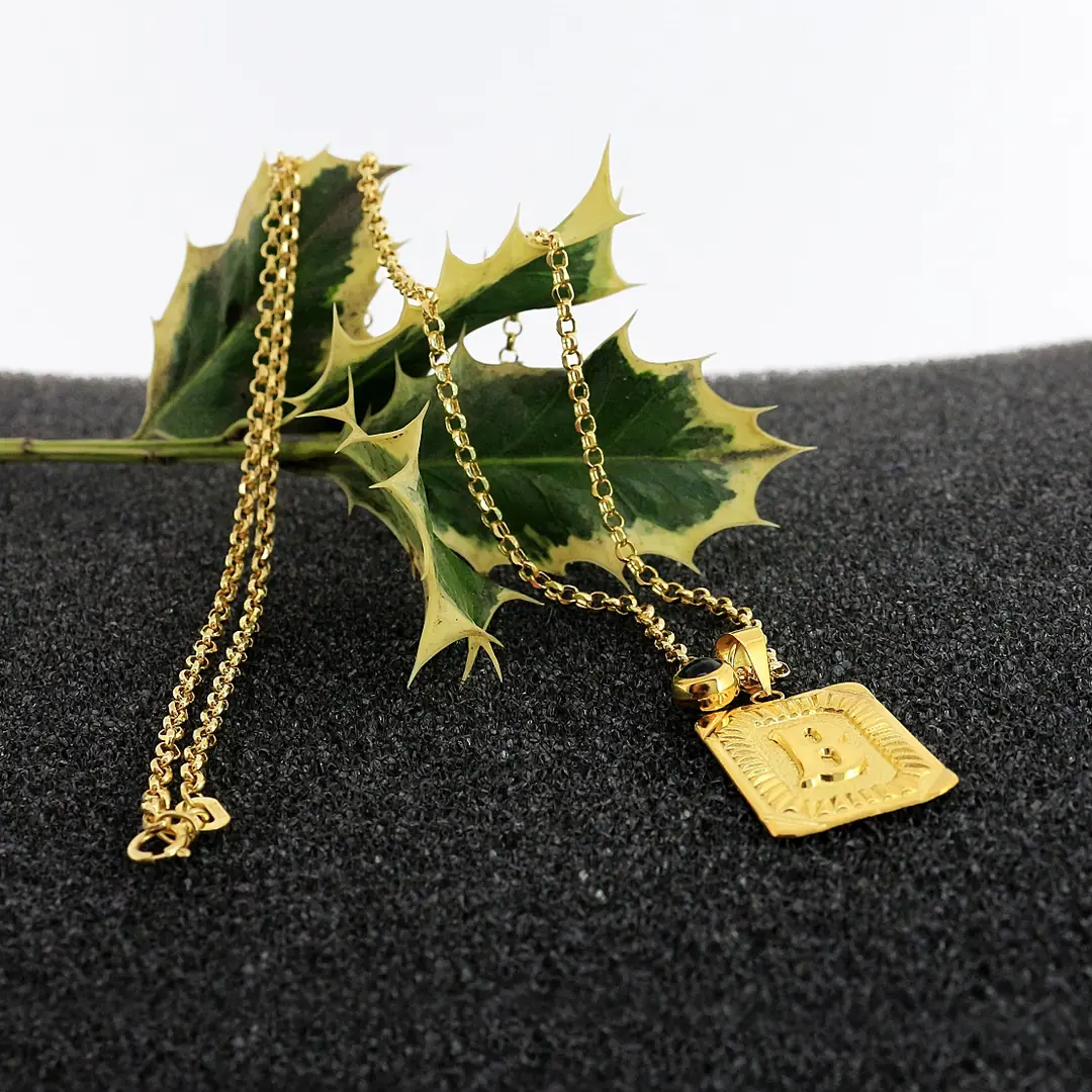 Initial Evil Eyelu Gold Necklace