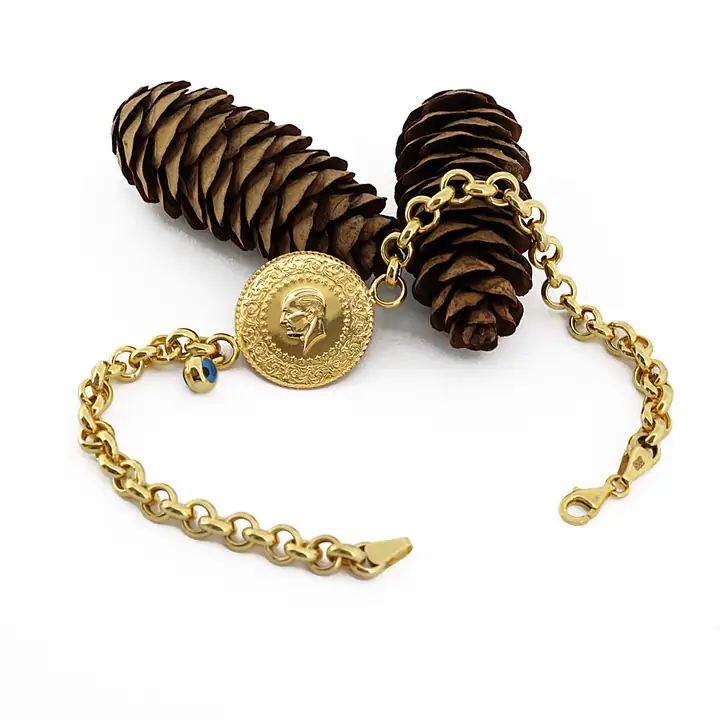 Ziynet Yarım Liralı Nazar Boncuklu Bileklik