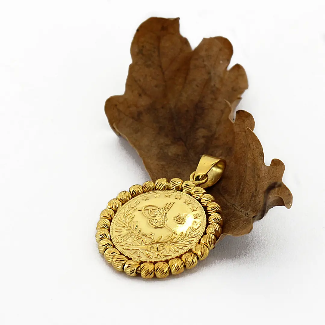 Reşat Quarter Lira Coin Dorica Toplu Necklace Pendant