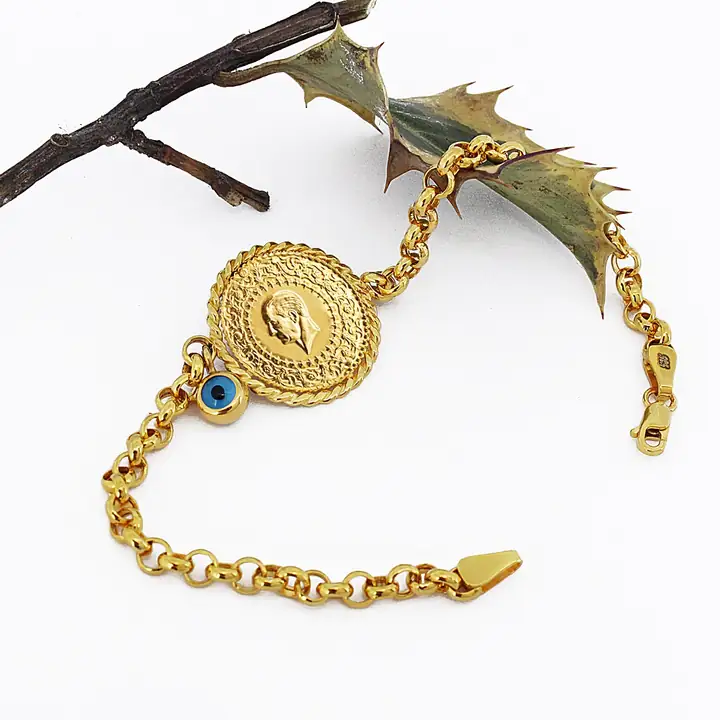 Ziynet Çeyrek Liralı Burgulu Çerçeve Bileklik