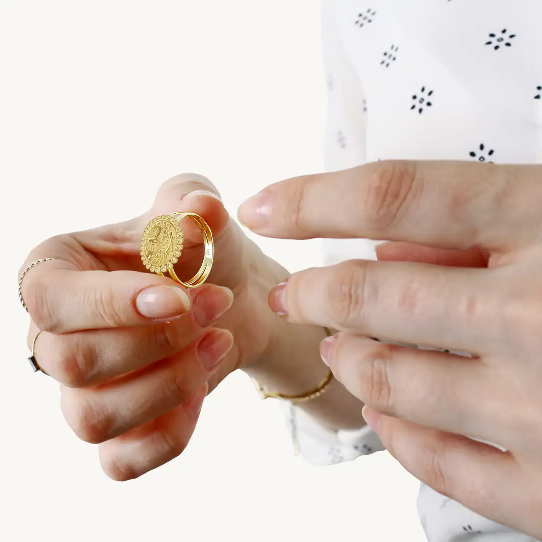 Reşat Baskı Lira Coin Ring