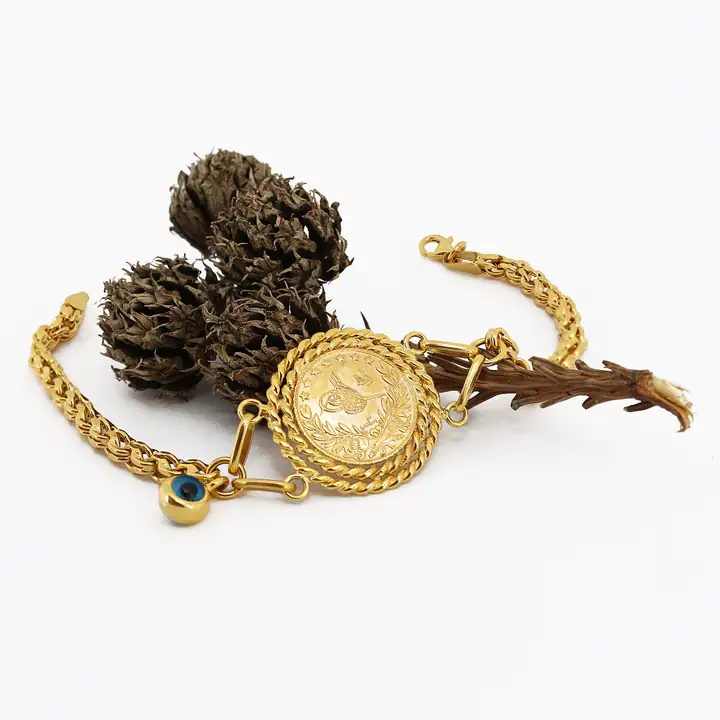 Reşat Çeyrek Liralı Burgulu Çerçeve Bileklik