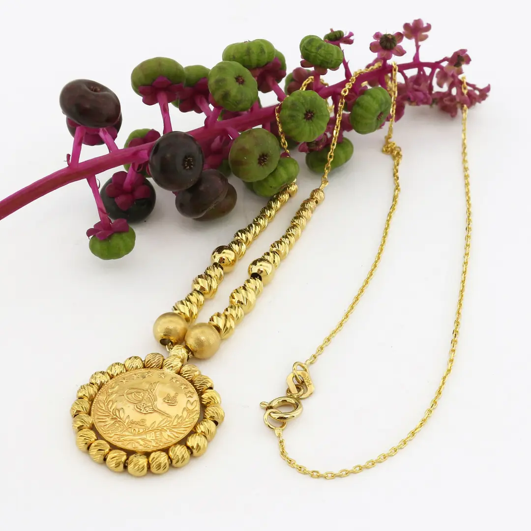Reşat Quarter Lira Coin Dorica Toplu Necklace