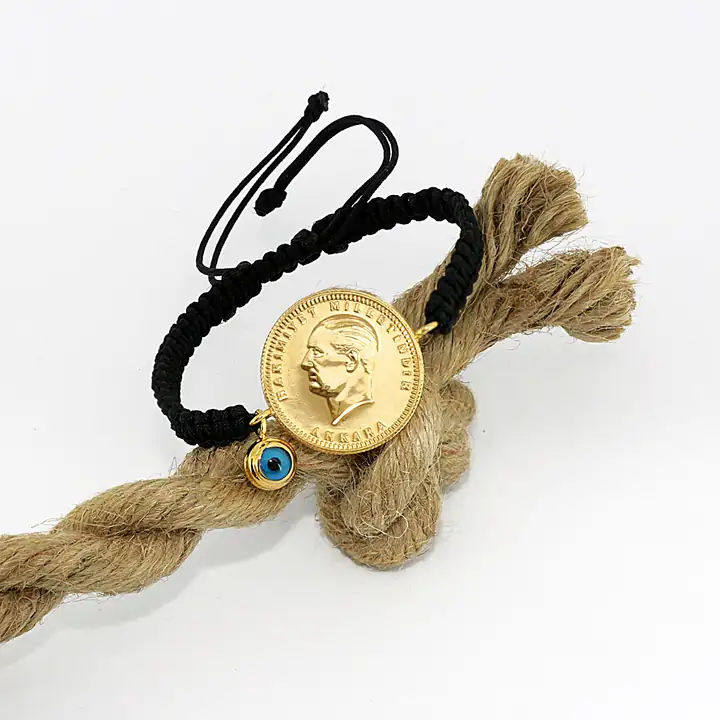 Ata Tam Liralı Nazar Boncuklu Bileklik