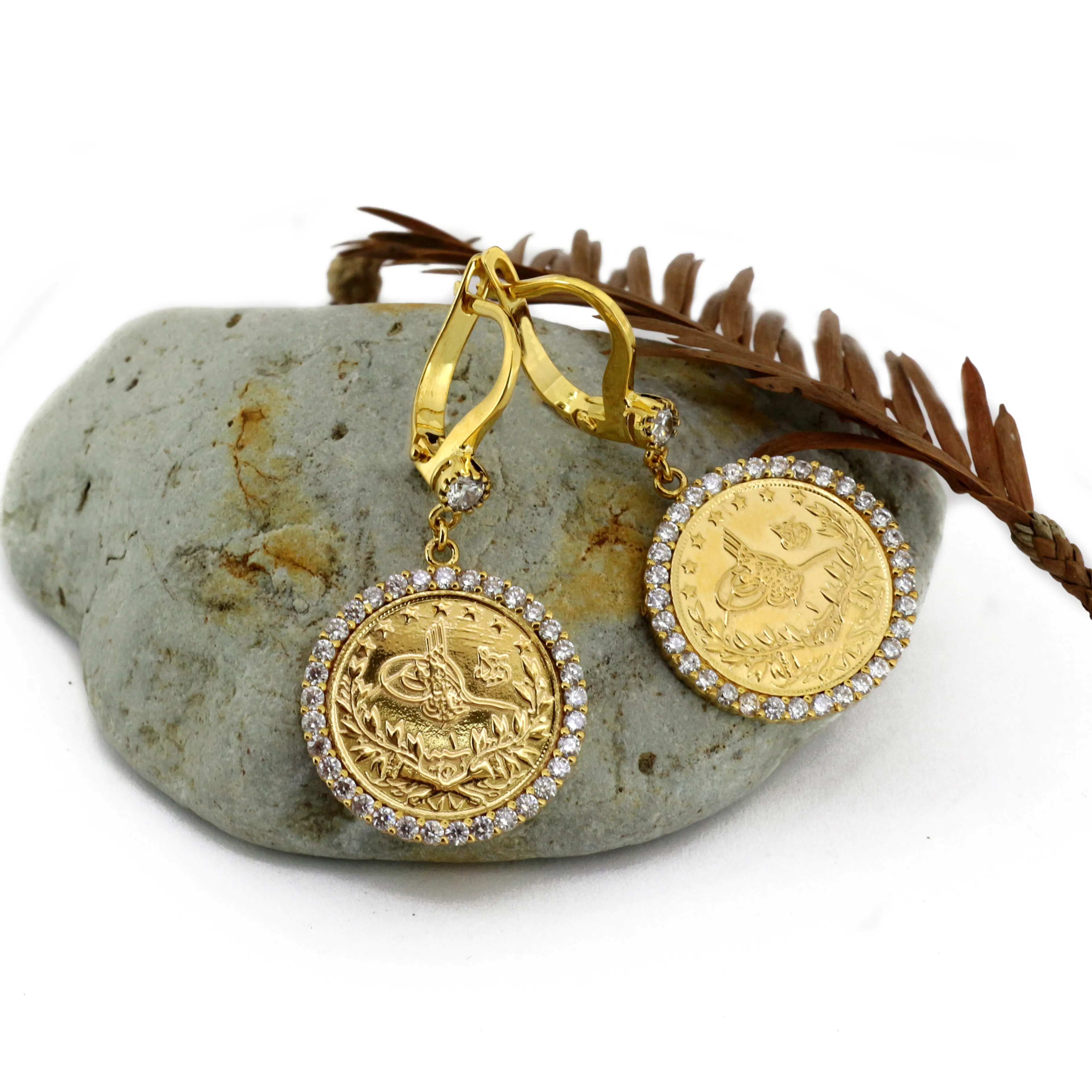 Reşat Çeyrek Liralı Halka Küpe