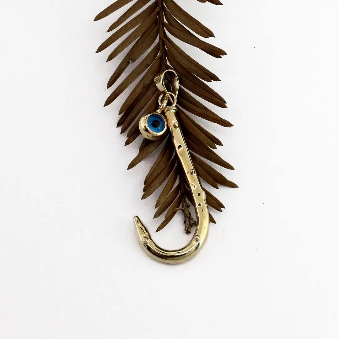 Initial Stud Necklace Pendant J